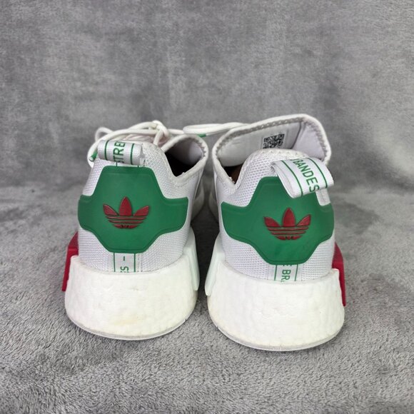 Mens Adidas NMD_R1 White Green Red Sneakers Comfortable Lightweight Size 11.5 - Picture 3 of 7